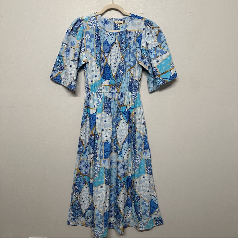 Maude Vivante Haley Floral Midi Cotton Poplin Dress